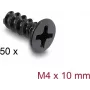 Delock Tornillo para ventilador M4 x 10 mm 50 uds. negro 60988