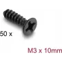 Delock Set de tornillos para ventilador M3 x 10 mm, 50 uds., Negro 60986