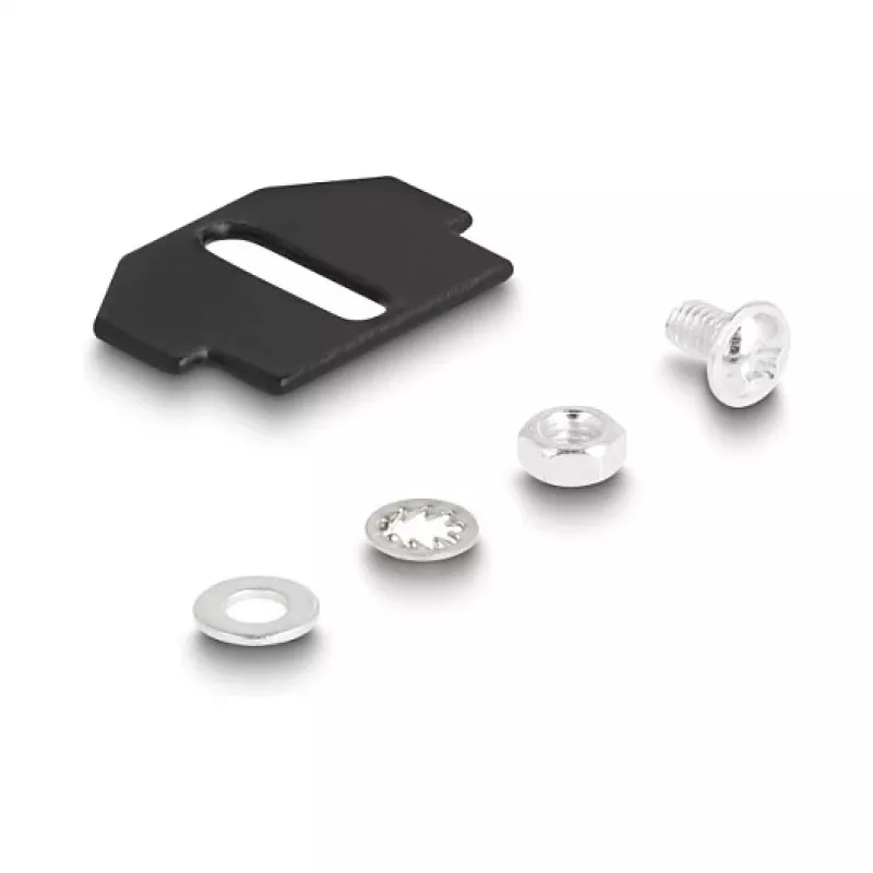Delock Soporte de montaje de fibra óptica para caja de suelo 18 puertos para acopladores SC simplex / LC dúplex negro (88163)