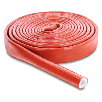Delock Funda protectora ignífuga, recubierta de silicona, 3 m de longitud, 10 mm de diámetro interior, roja