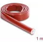 Delock Funda protectora de fibra de vidrio con recubrimiento de silicona ignífuga 1 m x 10 mm Roja 19093