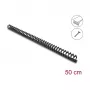 Delock Canaleta flexible, autoadhesiva y atornillable, 25 x 26 mm, longitud 50 cm, negro
