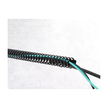 Delock Canaleta flexible autoadhesiva atornillable 34 x 35 mm - Longitud 50 cm Negro