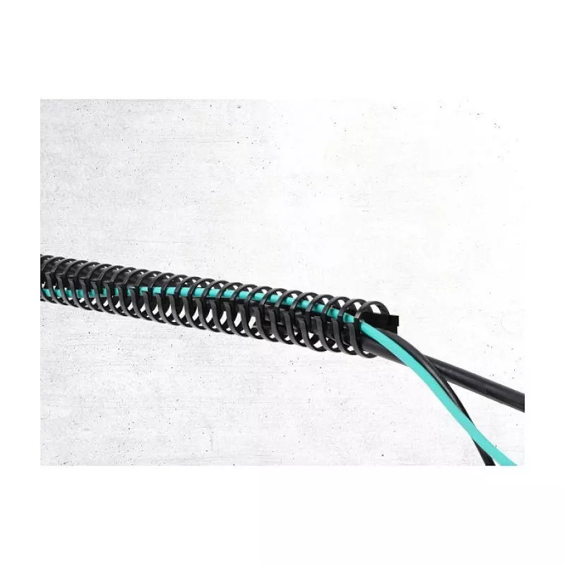 Delock Canaleta flexible autoadhesiva atornillable 34 x 35 mm - Longitud 50 cm Negro