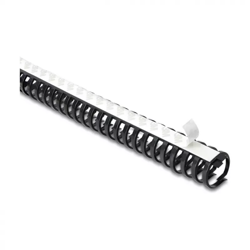 Delock Canaleta flexible autoadhesiva atornillable 34 x 35 mm - Longitud 50 cm Negro
