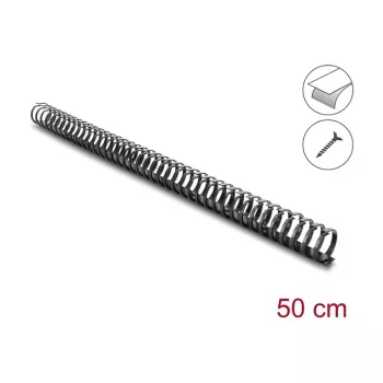 Delock Canaleta flexible autoadhesiva atornillable 34 x 35 mm - Longitud 50 cm Negro