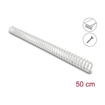 Delock Canaleta flexible para cables autoadhesiva atornillable 34 x 35 mm - longitud 50 cm gris