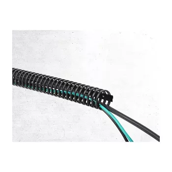 Delock canaleta flexible para cables, autoadhesiva y atornillable, 45 x 46 mm, longitud 50 cm, negro