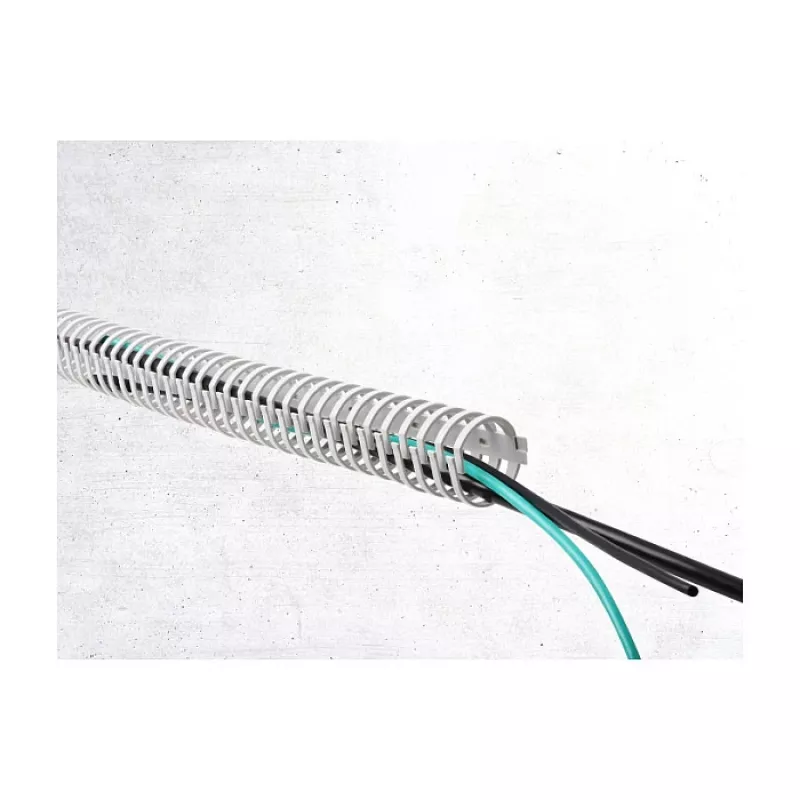 Delock Canaleta flexible autoadhesiva y atornillable 45 x 46 mm - Longitud 50 cm Gris
