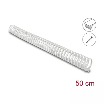 Delock Canaleta flexible autoadhesiva y atornillable 45 x 46 mm - Longitud 50 cm Gris