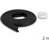 Delock Tira de protección de bordes de espuma 24 x 8 mm - longitud 2 m Negro (18485)