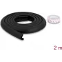 Delock Tira de protección de bordes de espuma 24 x 8 mm - longitud 2 m Negro (18485)