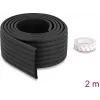 Delock Tira de protección de bordes de espuma acanalada 80 x 8 mm - longitud 2 m Negro 18487