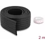 Delock Tira de protección de bordes de espuma acanalada 80 x 8 mm - longitud 2 m Negro 18487