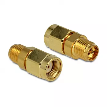 DELOCK Conector macho HF RP-SMA rosca especial métrica > conector hembra RP-SMA