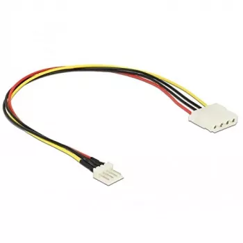 DeLOCK Cable adaptador de corriente interno 4-Pin Molex conector hembra a 4-Pin Mini-Molex conector macho, 5/12V, 30cm 85457