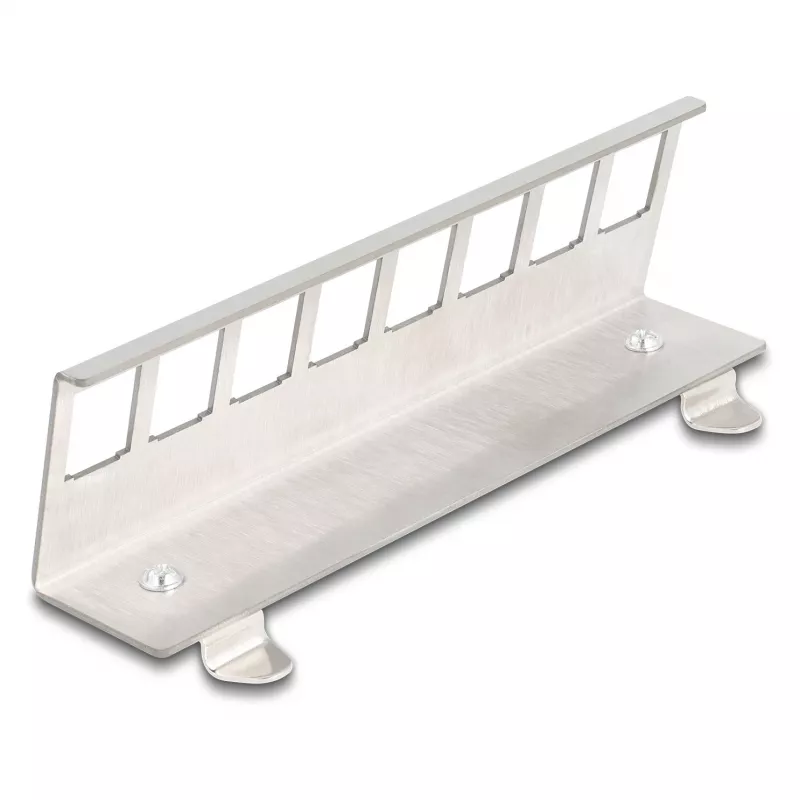 Delock Soporte metálico Keystone 8 puertos para carril DIN (90657)