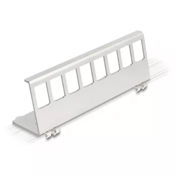 Delock Soporte metálico Keystone 8 puertos para carril DIN (90657)