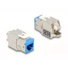 Delock módulo keystone RJ-45 hembra a LSA hembra STP CAT 6a, pack de 8 (gris, azul, amarillo, rojo, verde, naranja, violeta, amarillo neón) 87896
