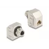 Delock Adaptador M12 X-codificado 8 polos conector hembra a conector hembra RJ45 Cat.6A STP Metal 60685