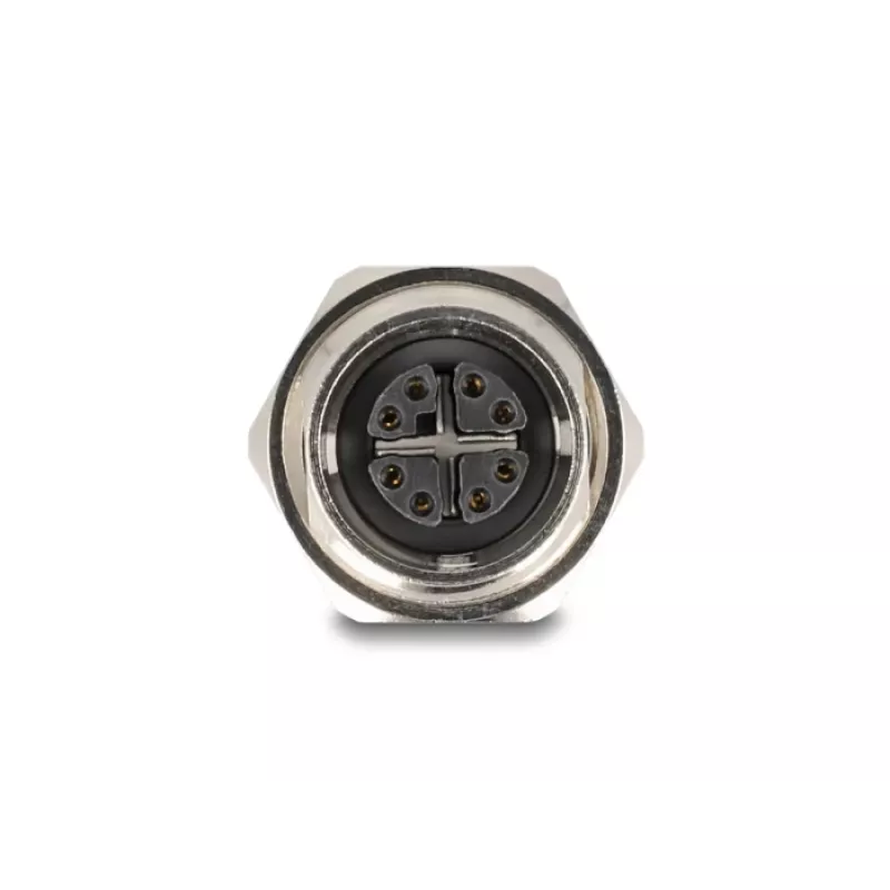 Delock Adaptador M12 X-codificado 8 polos conector hembra a conector hembra RJ45 Cat.6A STP Metal 60685
