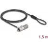DELOCK Navilock Candado para portátil con combinación para ranura HP Nano - Cable de acero al carbono (20967)