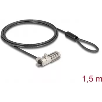 DELOCK Navilock Candado para portátil con combinación para ranura HP Nano - Cable de acero al carbono (20967)