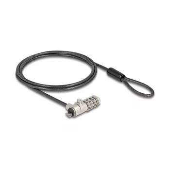 DELOCK Navilock Candado para portátil con combinación para ranura HP Nano - Cable de acero al carbono (20967)