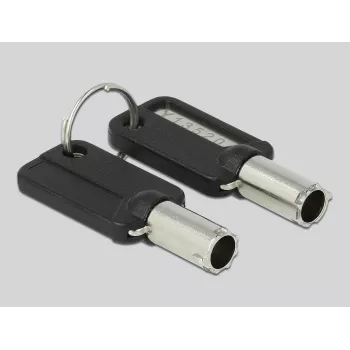 Delock Navilock Cable de seguridad para portátil con 3 cabezales de bloqueo para Kensington, Noble Wedge y Nano Slot (20676)
