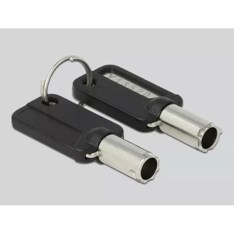 Delock Navilock Cable de seguridad para portátil con 3 cabezales de bloqueo para Kensington, Noble Wedge y Nano Slot (20676)