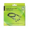 Delock Navilock Cable de seguridad para portátil con 3 cabezales de bloqueo para Kensington, Noble Wedge y Nano Slot (20676)