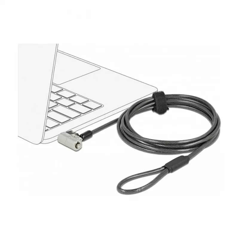 Delock Navilock Cable de seguridad para portátil con 3 cabezales de bloqueo para Kensington, Noble Wedge y Nano Slot (20676)