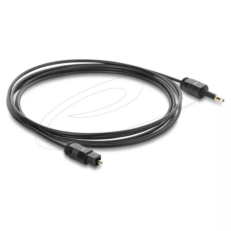 Delock cable de audio óptico – Mini TOSLINK 3.5mm a TOSLINK, 2m, negro