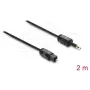 Delock cable de audio óptico – Mini TOSLINK 3.5mm a TOSLINK, 2m, negro
