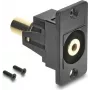 Delock Conector hembra de jack de 3,5 mm de 3 pines para montaje en panel, hembra a hembra, dorado, negro 91207