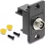 DELOCK Adaptador FC Simplex conector hembra a conector hembra para montaje en panel, carcasa metálica, casquillo cerámico, negro (91189)