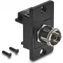 Delock Adaptador de montaje en panel IEC hembra a F hembra, negro 91196