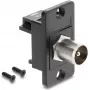 DELOCK Adaptador de montaje conector macho IEC C14 a conector hembra F, negro 91204
