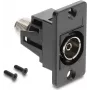 DELOCK Adaptador de montaje IEC C14 a conector hembra F negro 91195