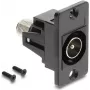 DELOCK Adaptador de montaje conector macho IEC a conector hembra F negro 91197