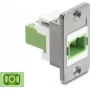 Delock acoplamiento SC simplex para montaje en panel plateado / verde claro / blanco 91103