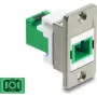 Acoplador SC simplex Delock para montaje en panel con tapa de protección láser 91104