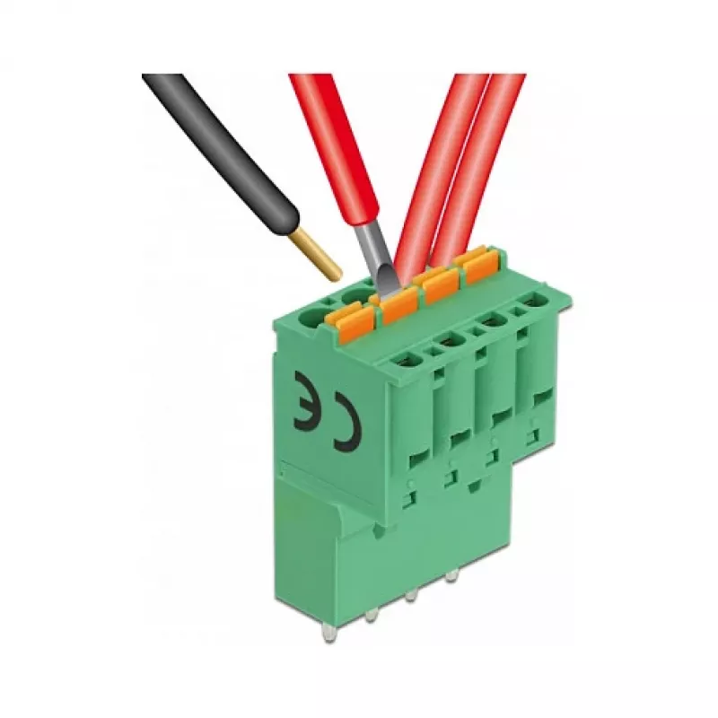 Delock Set de bloques de terminales PCB 4 polos 5,08 mm paso vertical (66501)