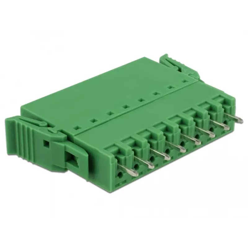 Delock Set de bloques de terminales PCB 8 polos paso 3,81 mm vertical verde (10 uds.) 65974