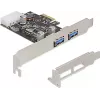 Delock Tarjeta PCI Express x1 a 2 x USB 3.2 Gen 1 Type-A, Low-Profile