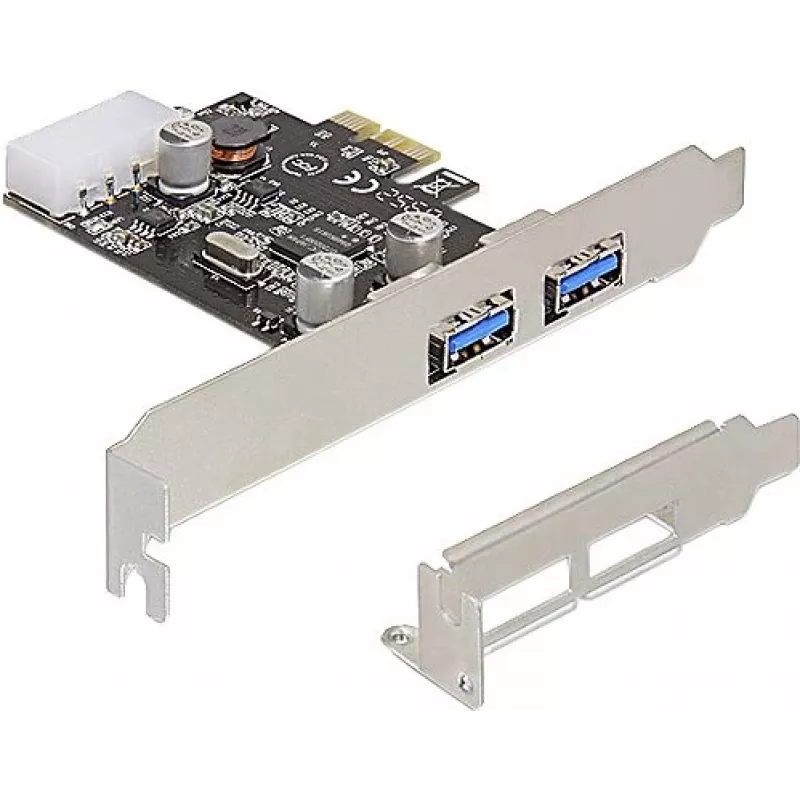 Delock Tarjeta PCI Express x1 a 2 x USB 3.2 Gen 1 Type-A, Low-Profile