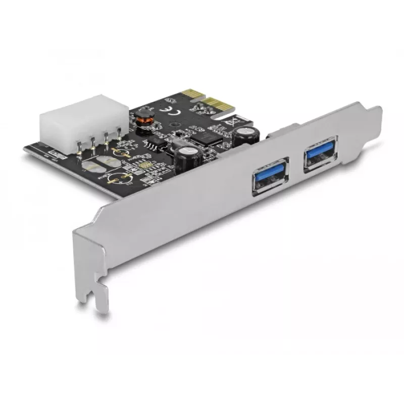 Delock Tarjeta PCI Express x1 a 2 x USB 3.2 Gen 1 Type-A, Low-Profile