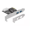 Delock Tarjeta PCI Express x1 a 2 x USB 3.2 Gen 1 Type-A, Low-Profile