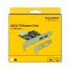 Delock Tarjeta PCI Express x1 a 2 x USB 3.2 Gen 1 Type-A, Low-Profile
