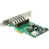 Delock Tarjeta PCI Express x1 a 6 x USB 3.0 externos + 1 x interno